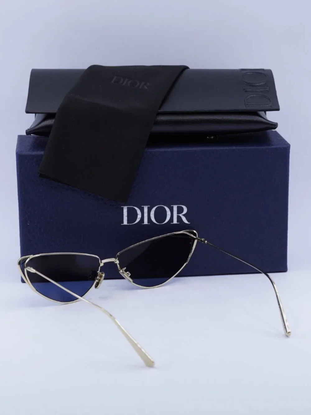 Dior MISSDIOR B1U B0B0 Cat Eye Sunglasses – Gold / Blue